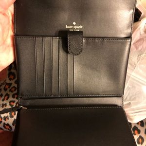 NWT Kate Spade Caia Laurel Way Clutch Wallet WLRU4875 - Black